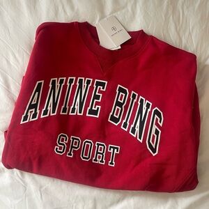 Anine Bing Red Sport Sweatshirt